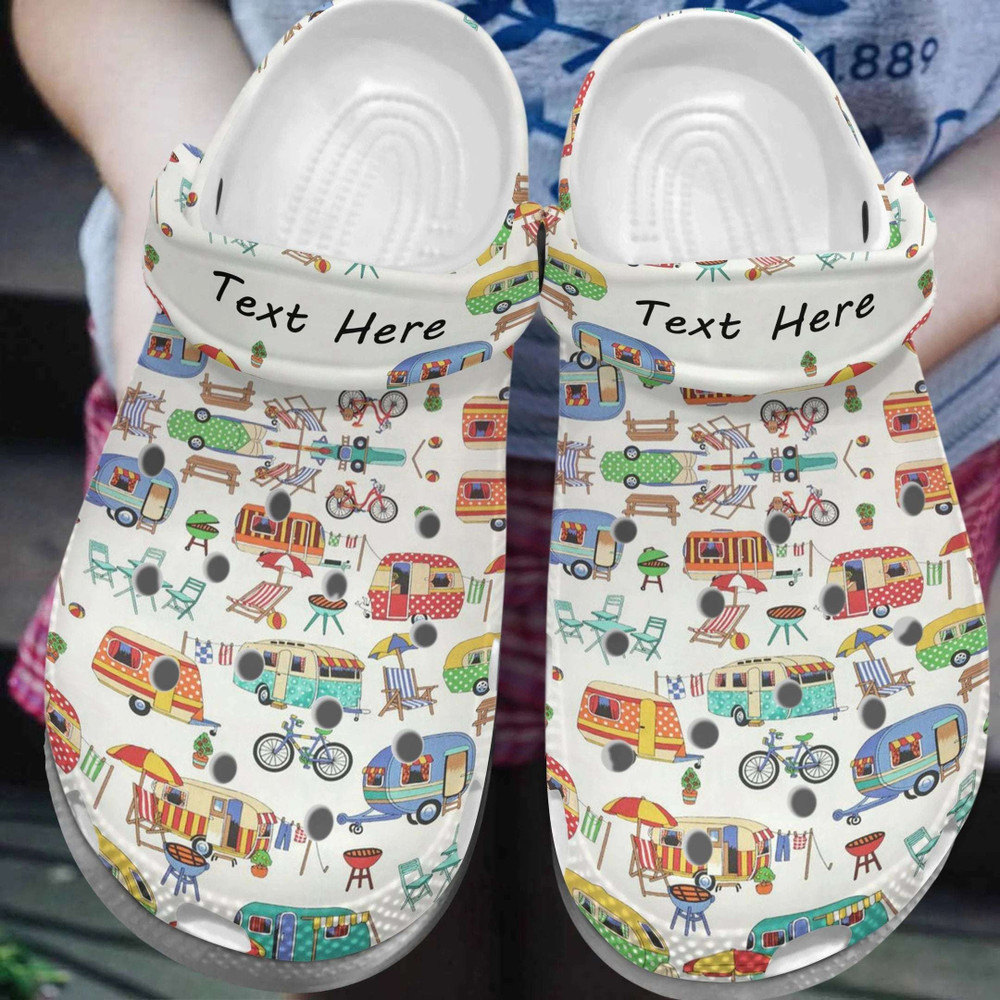 Time To Camp With Cars Gift For Fan Classic Water Rubber Crocs Clog Shoes Comfy Footwear