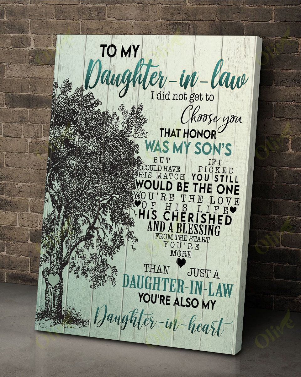 To Daughter-in-law Poster And Canvas Art Wall Decor