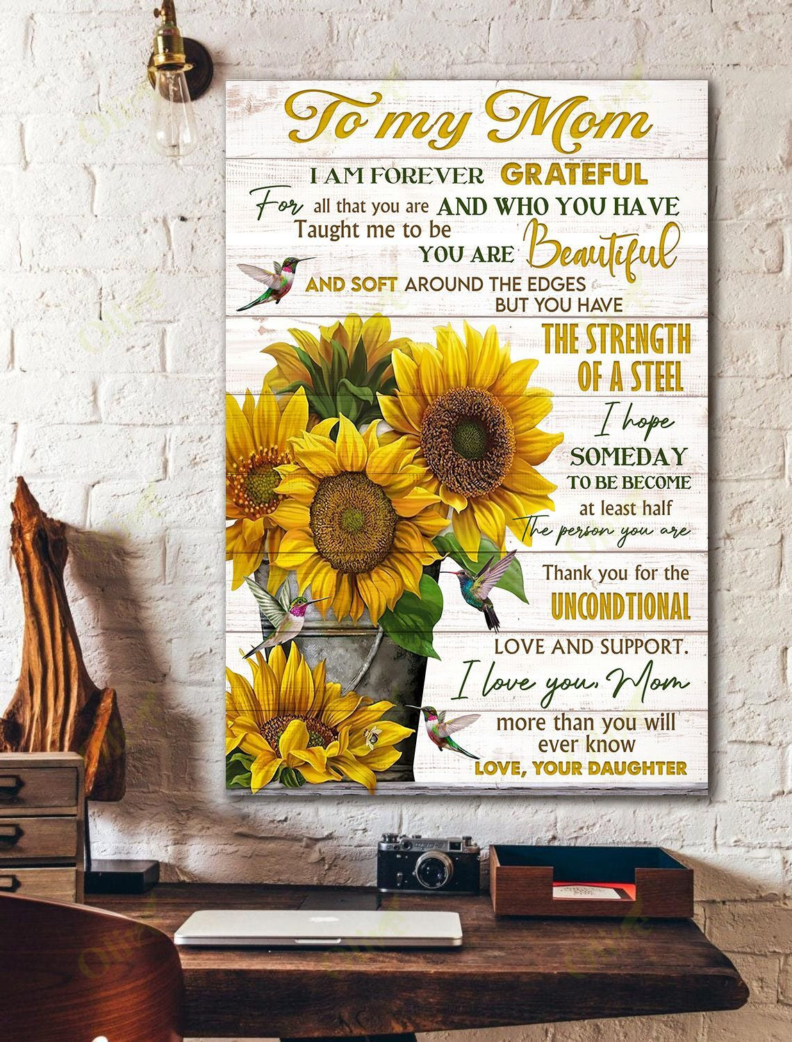 To My Mom - I'm Forever Grateful For All That You Are Poster And Canvas Art Wall Decor