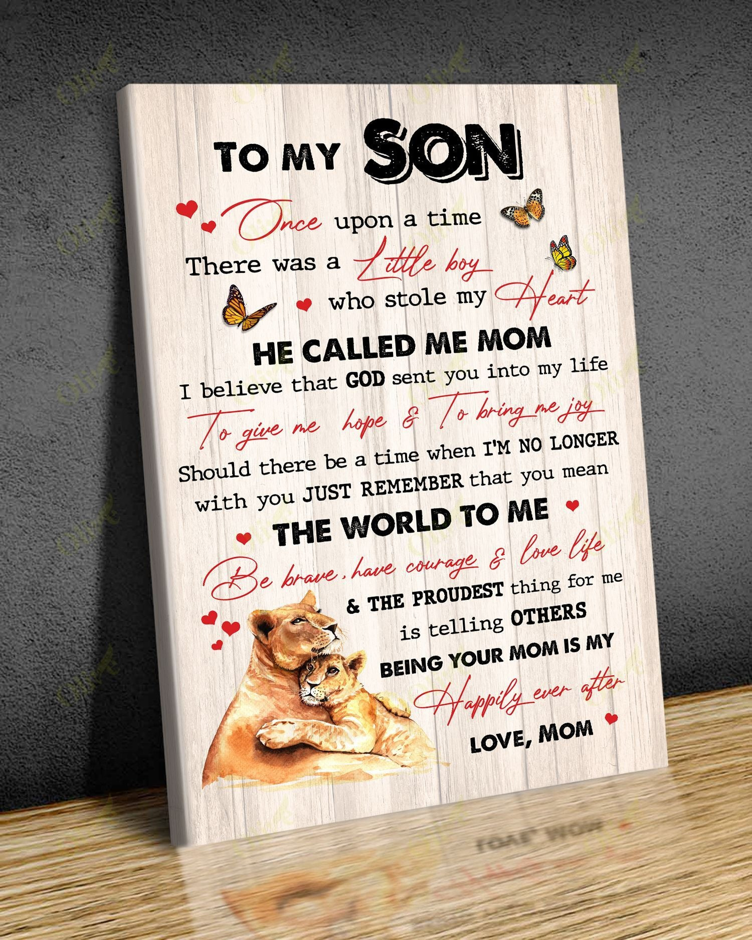 To Son - You Mean The World To Me Poster And Canvas Art Wall Decor