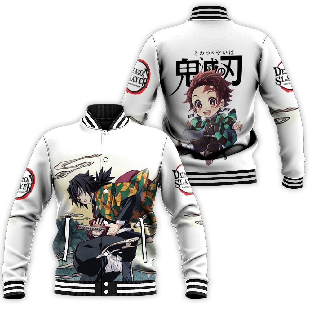 Tomioka Giyu Kimetsu No Yaiba Baseball Jacket for Men Women