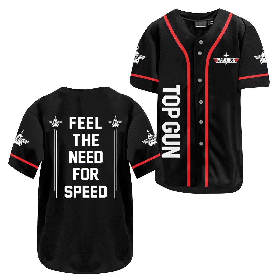 Top Gun Movies Feel The Need For Speed Baseball Jersey