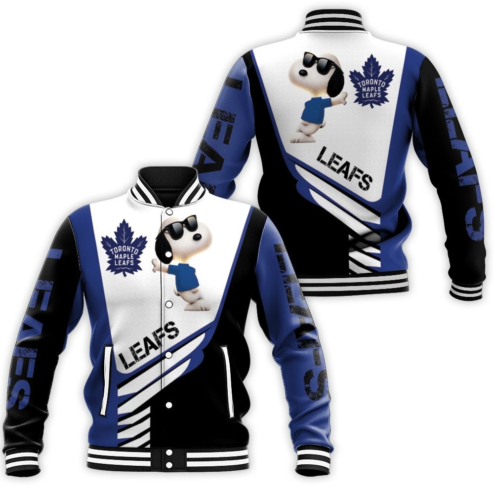 Toronto Maple Leafs Snoopy For Fans 3d Baseball Jacket for Men Women