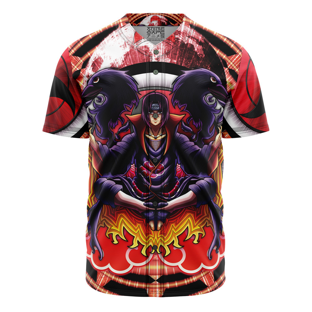 Trippy Akatsuki Uchiha Itachi Naruto Shippuden Baseball Jersey, Unisex Jersey Shirt for Men Women