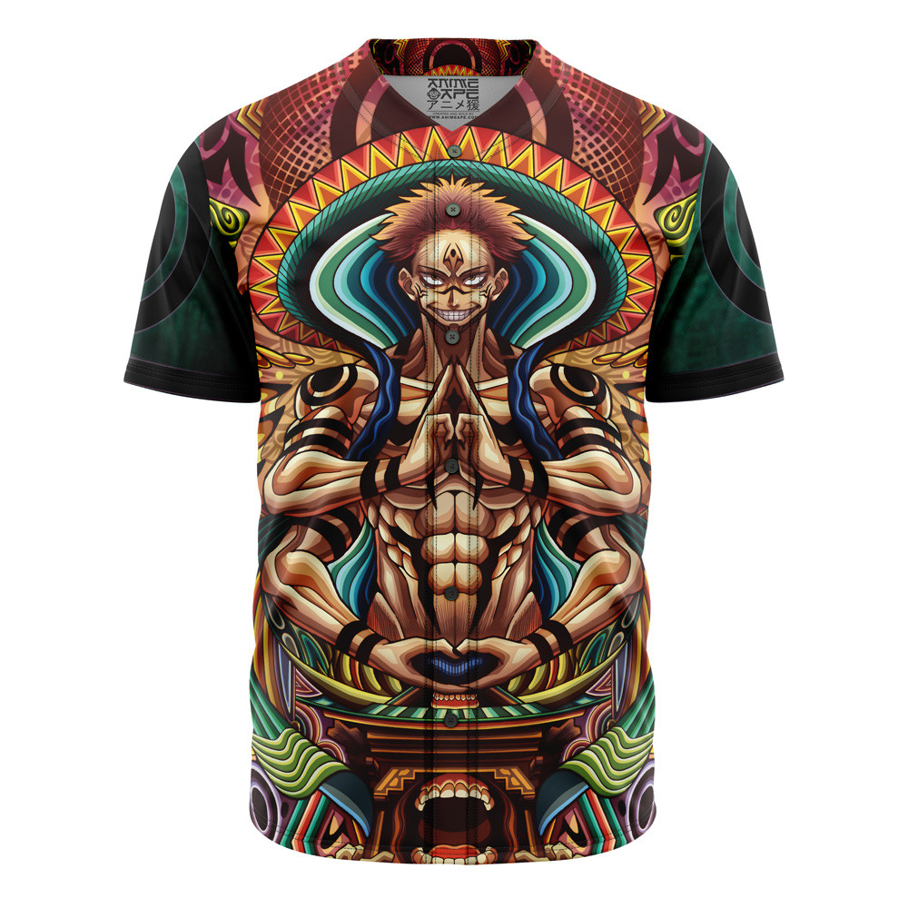 Trippy Ryomen Sukuna Jujutsu Kaisen Baseball Jersey