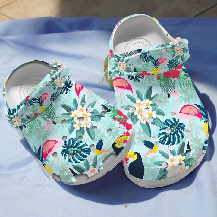 Tropical Flamingo Crocs Classic Clogs Shoes