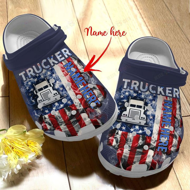Truck Personalized White Sole Trucker Crocs Classic Clogs Shoes