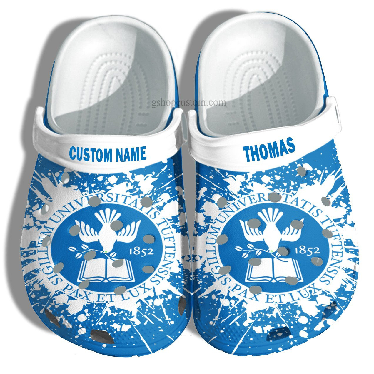 Tufts University Graduation Gifts Croc Shoes Customize- Admission Gift Crocs Shoes