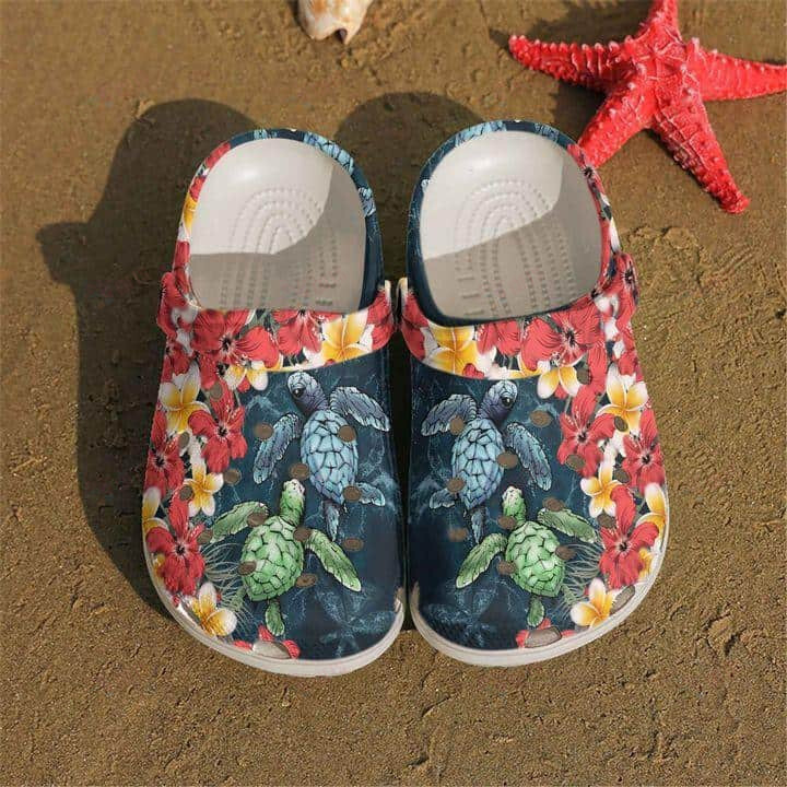 Turtle Crocs Classic Clogs Shoes