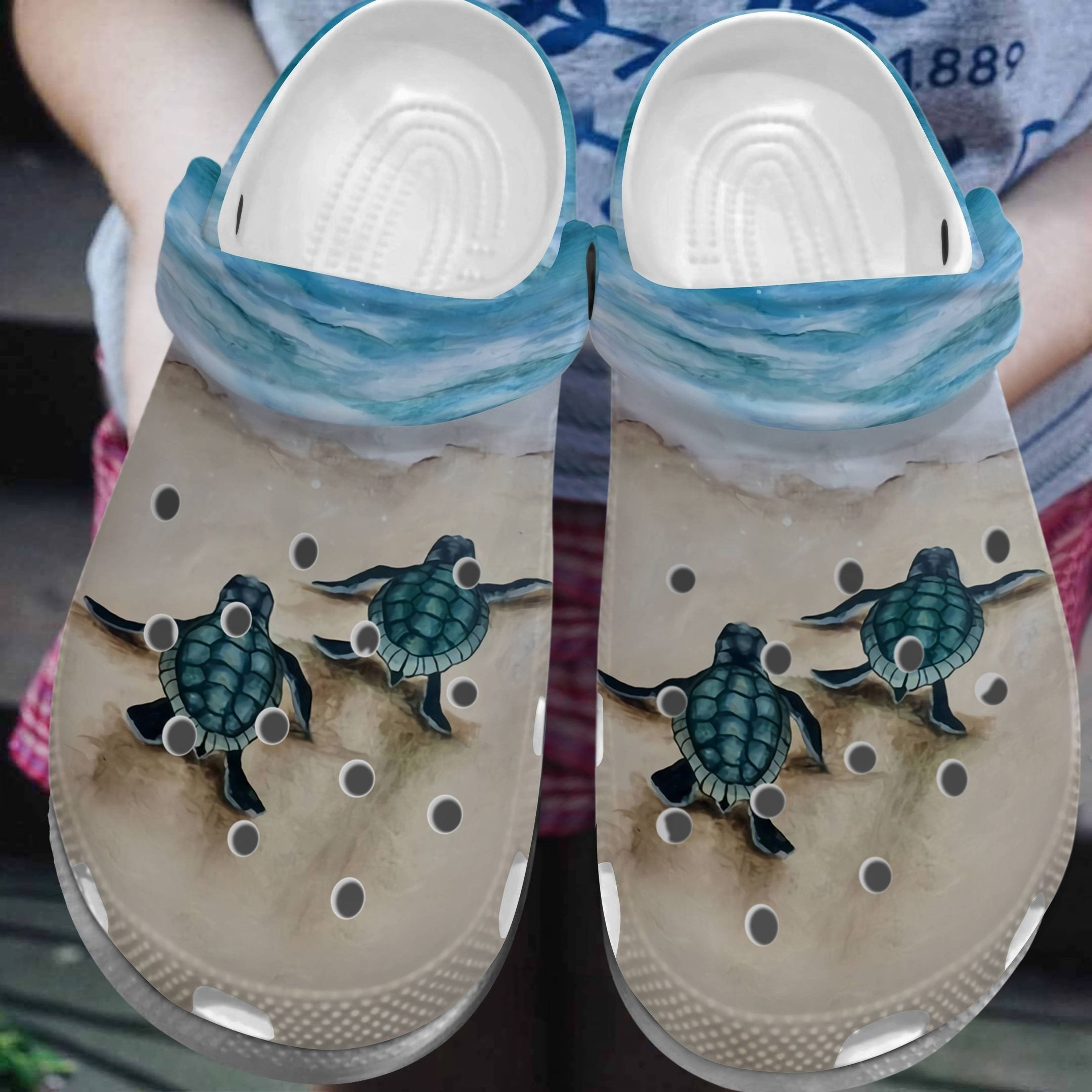 Turtle Friends To The Sea Shoes Crocs Crocbland Clogs For Women Men