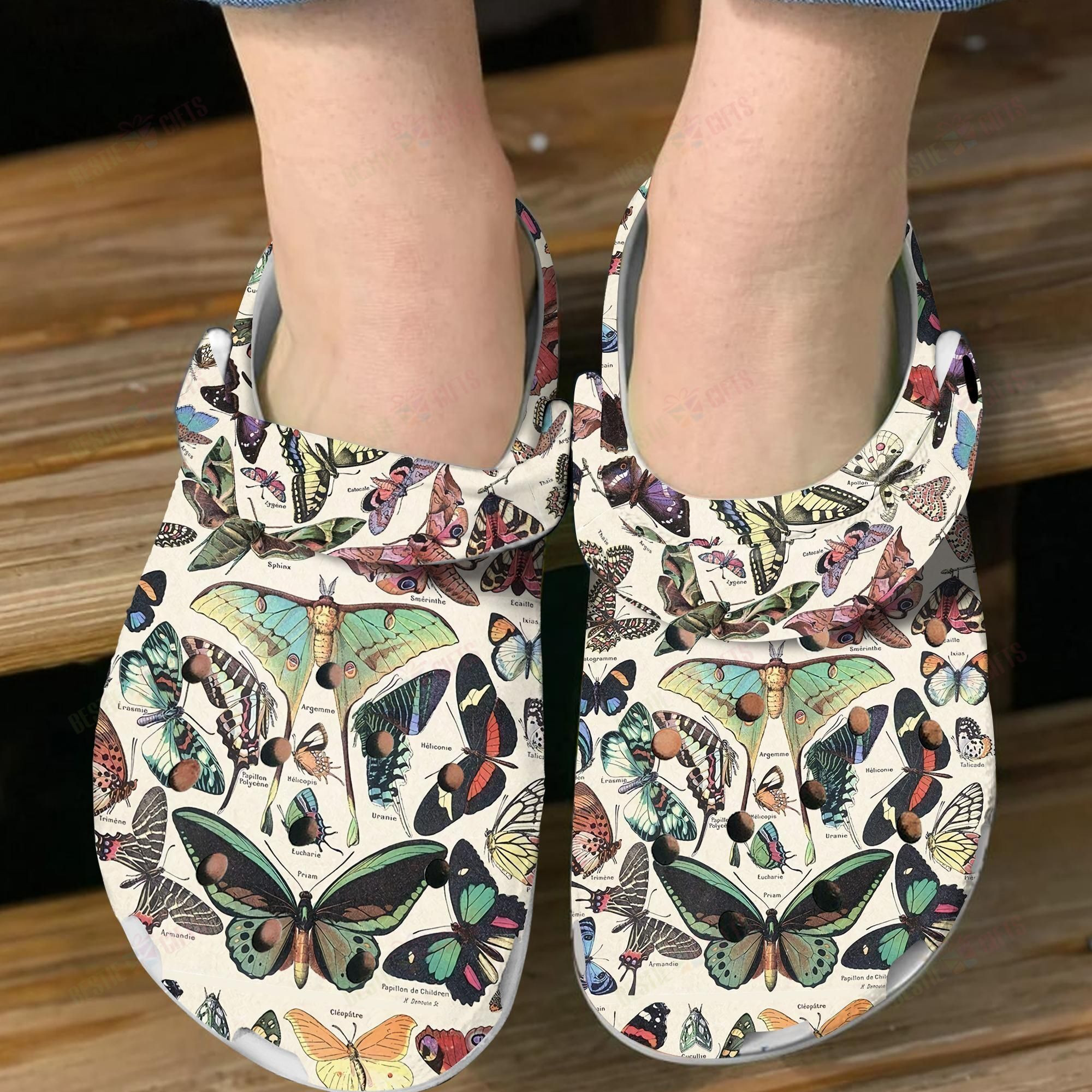 Type Of Butterfly Crocs Classic Clogs Shoes