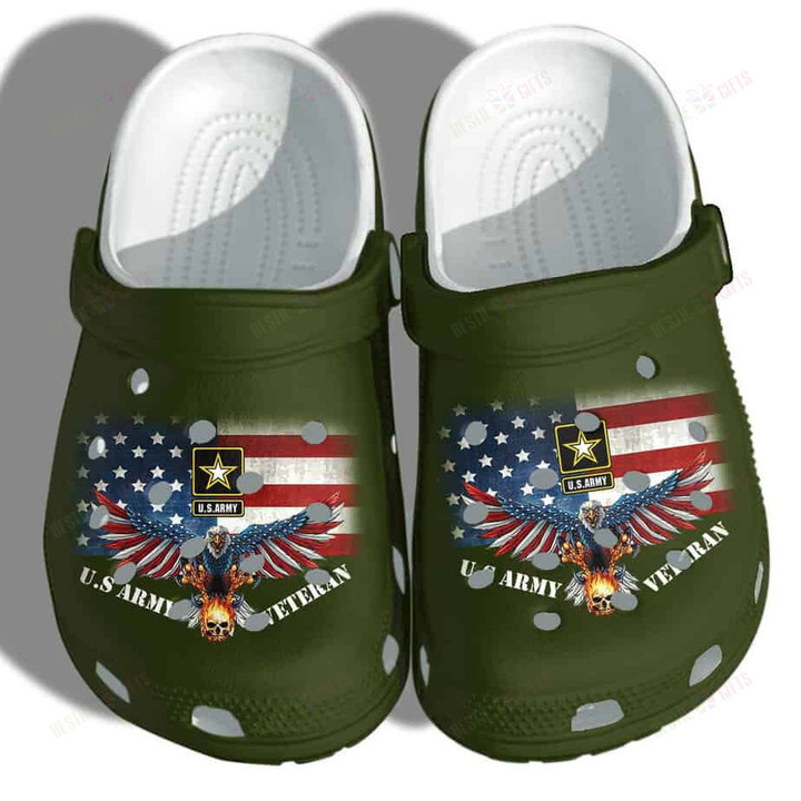 US Army Veteran Crocs Classic Clogs Shoes