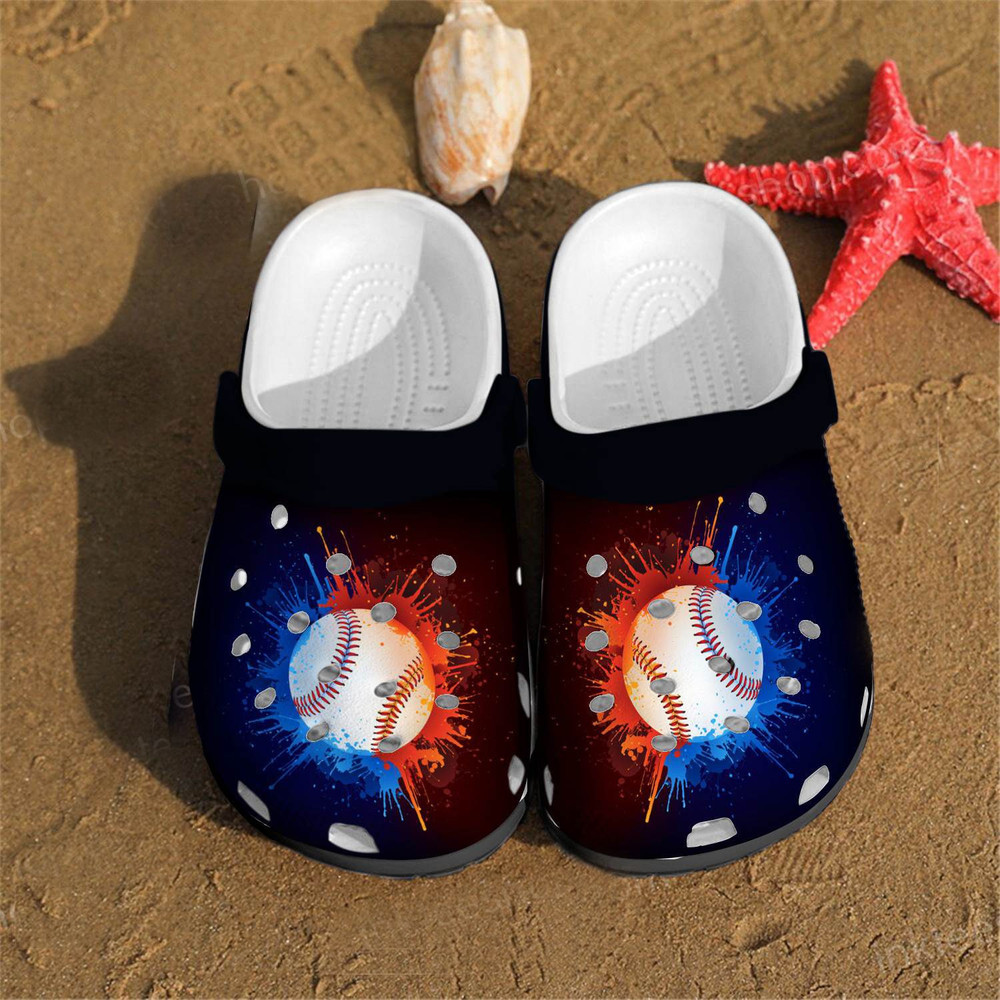 Unique Softball 2 Rubber Crocs Clog Shoes Comfy Footwear