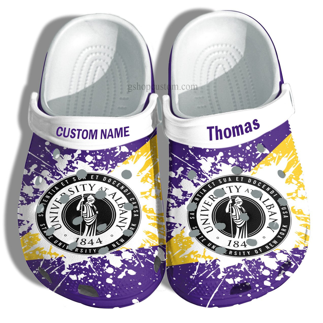 University At Albany Graduation Gifts Croc Shoes Customize- Admission Gift Crocs Shoes