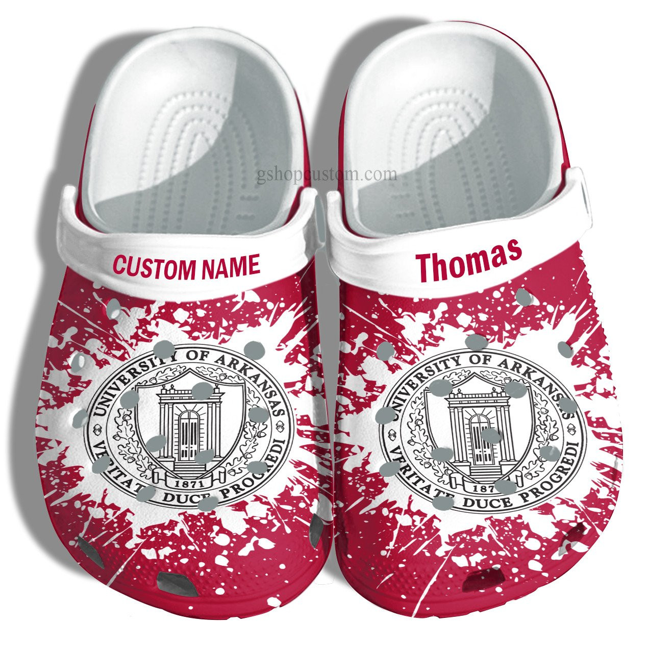 University Of Arkansas Graduation Gifts Croc Shoes Customize- Admission Gift Crocs Shoes