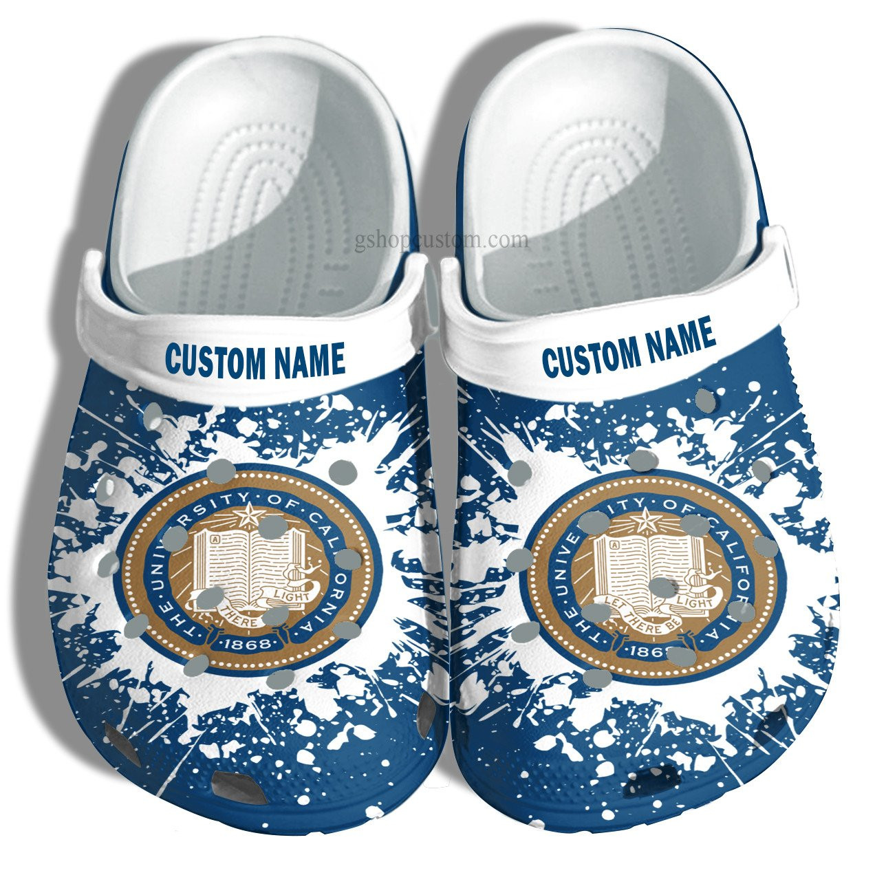 University Of California Croc Shoes Customize- University Graduation Gifts Crocs Shoes Admission Gift