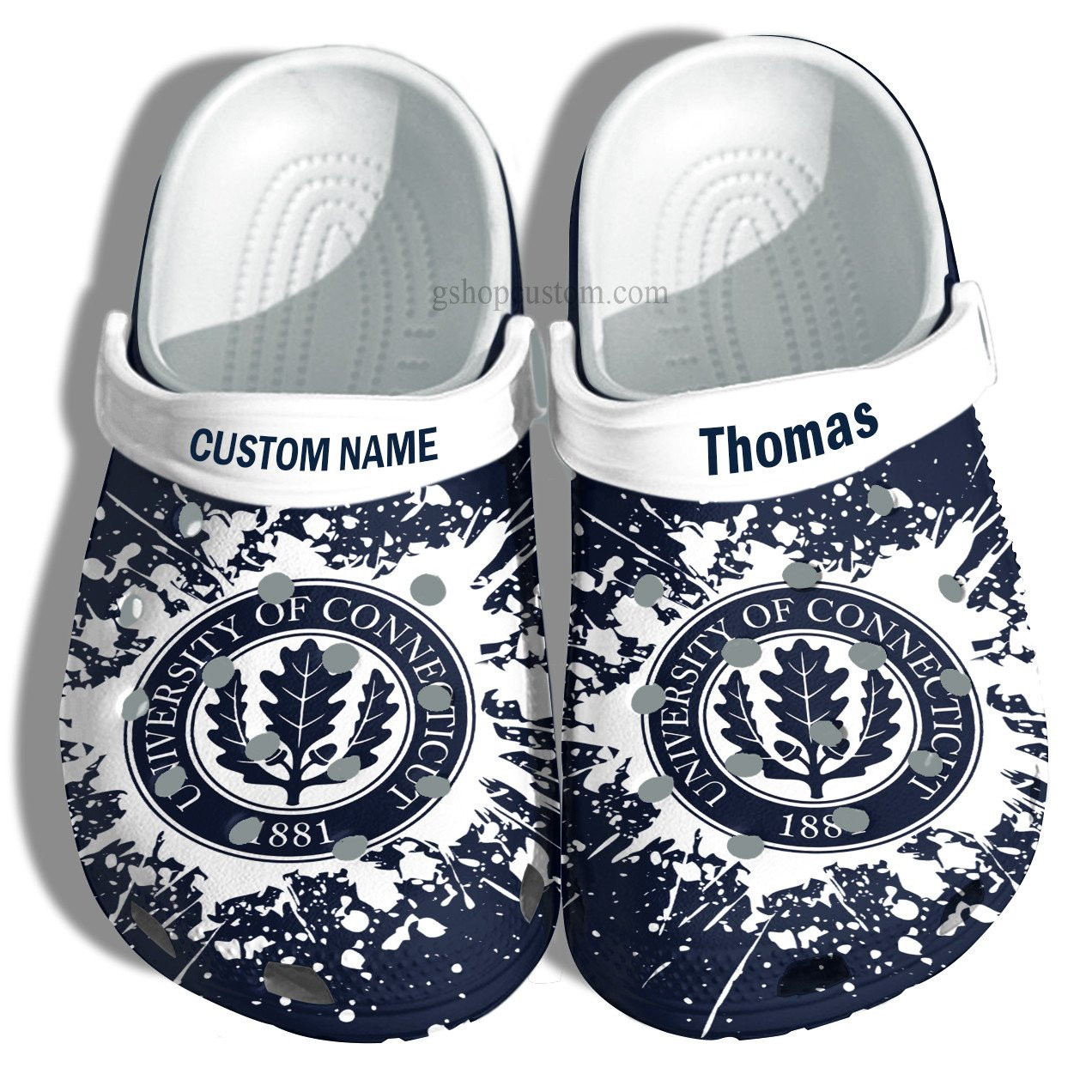 University Of Connecticut Graduation Gifts Croc Shoes Customize- Admission Gift Crocs Shoes