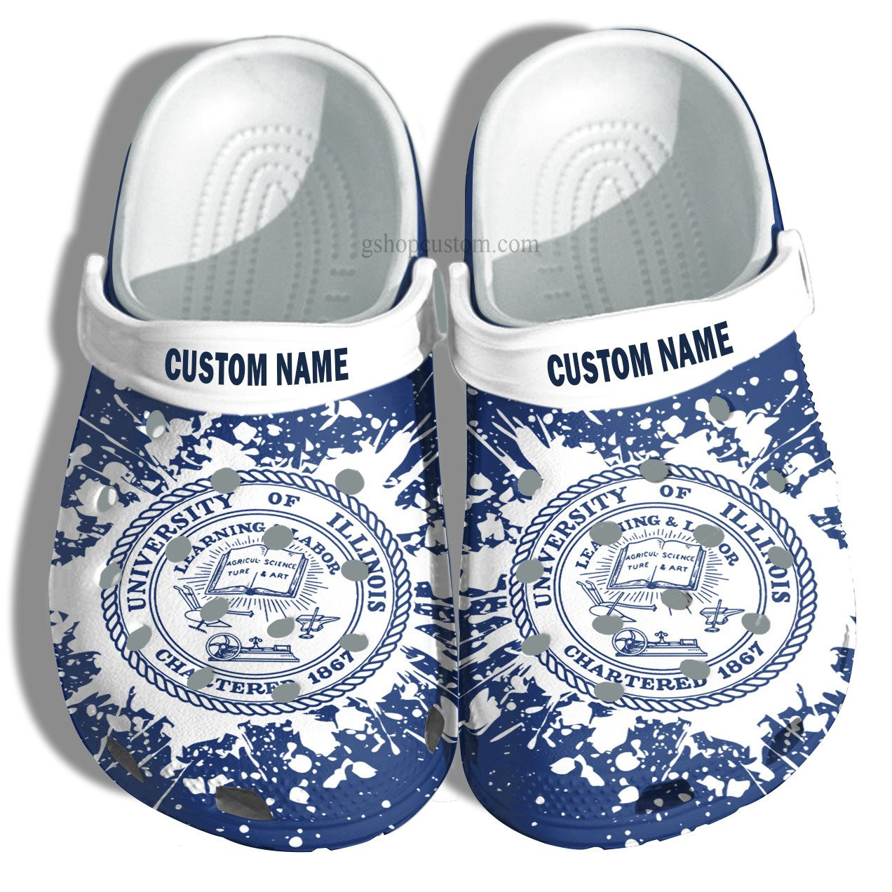 University Of Illinois Graduation Gifts Croc Shoes Customize- Admission Gift Crocs Shoes