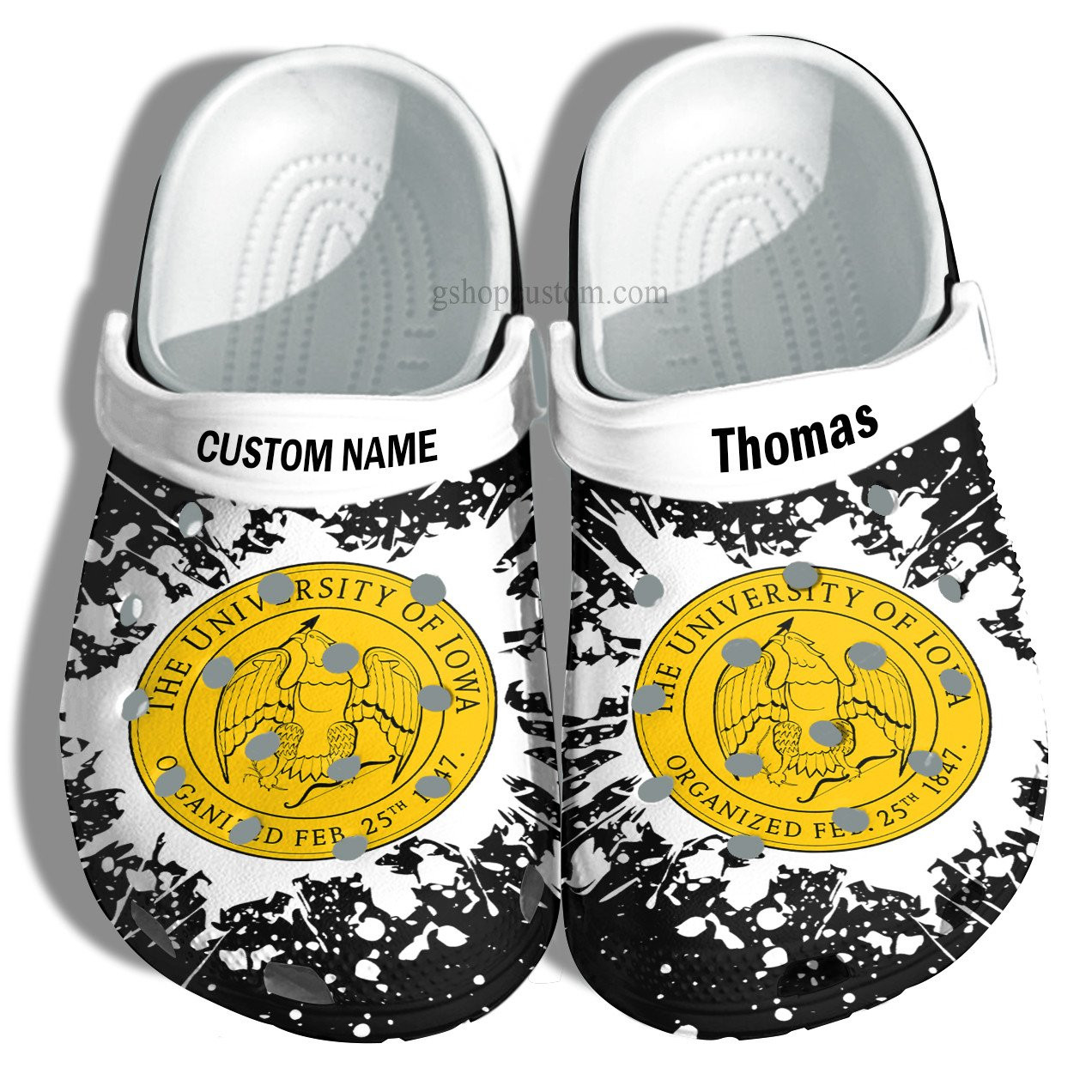 University Of Iowa Graduation Gifts Croc Shoes Customize- Admission Gift Crocs Shoes