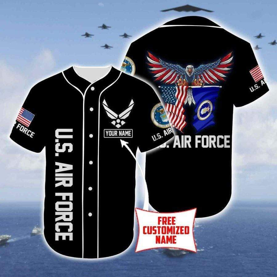 Us Airforce Eagle Personalized Baseball Jersey