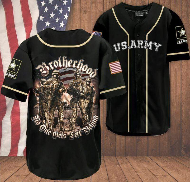 Us Army Brotherhood Personalized 3d Baseball Jersey, Unisex Jersey Shirt for Men Women