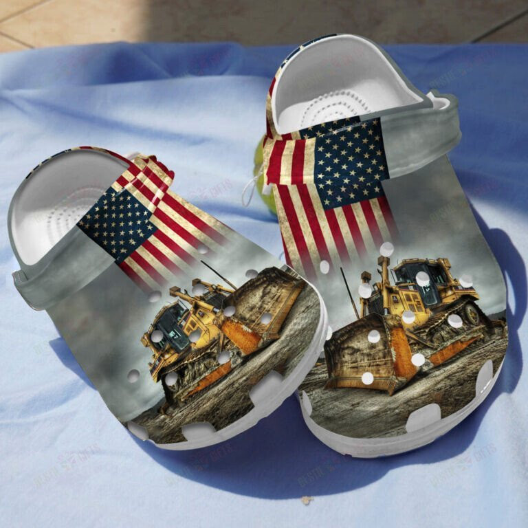 Us Bulldozer Shoes Crocs Clogs Gifts For 4Th Of July