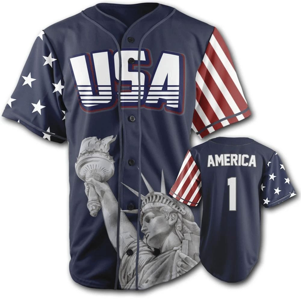Usa Flag Statue Of Liberty 345 Gift For Lover Jersey, Unisex Jersey Shirt for Men Women