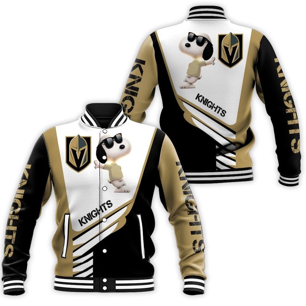 Vegas Golden Knights Snoopy For Fans 3d Baseball Jacket for Men Women