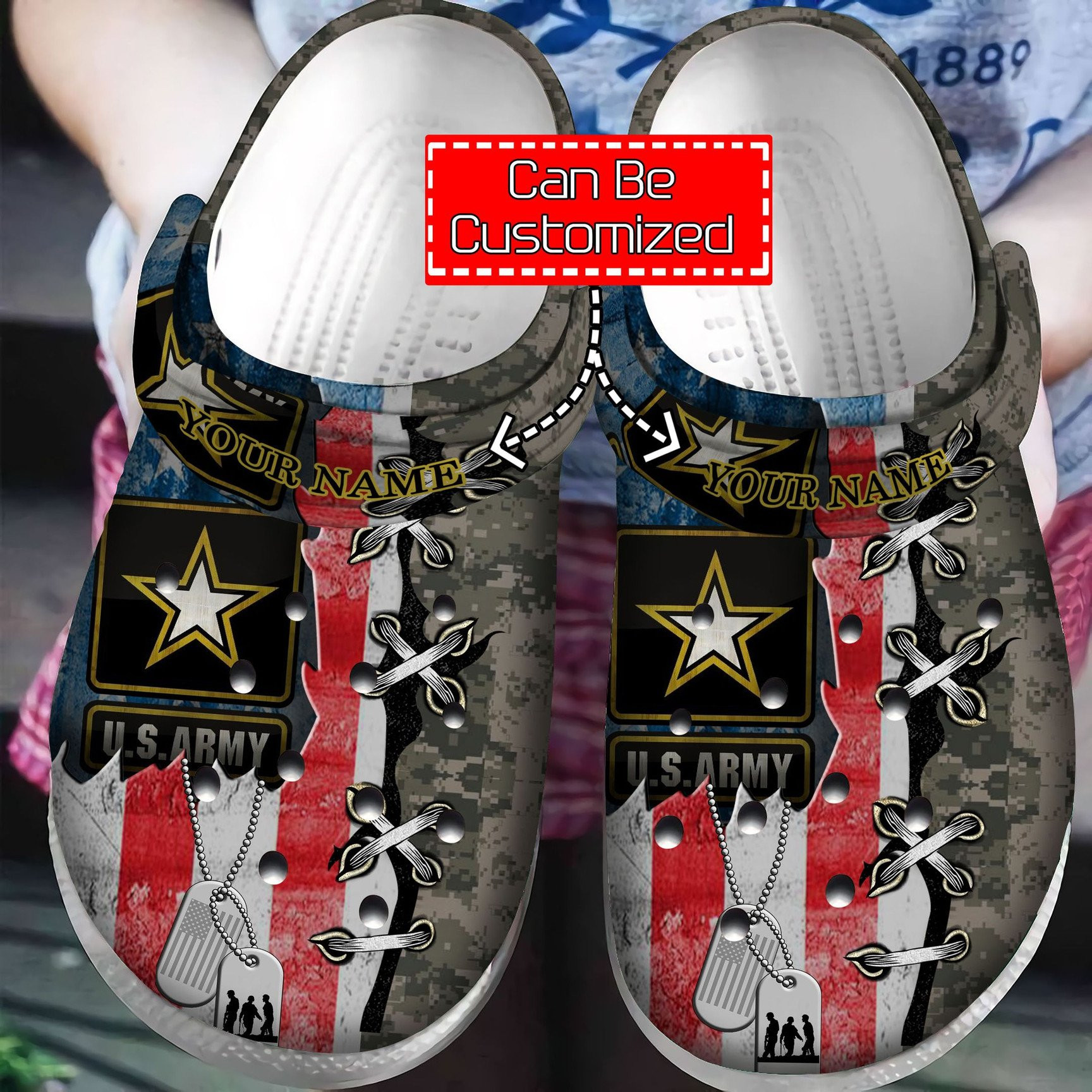 Veterans Clogs Shoes Top US Army Crocs