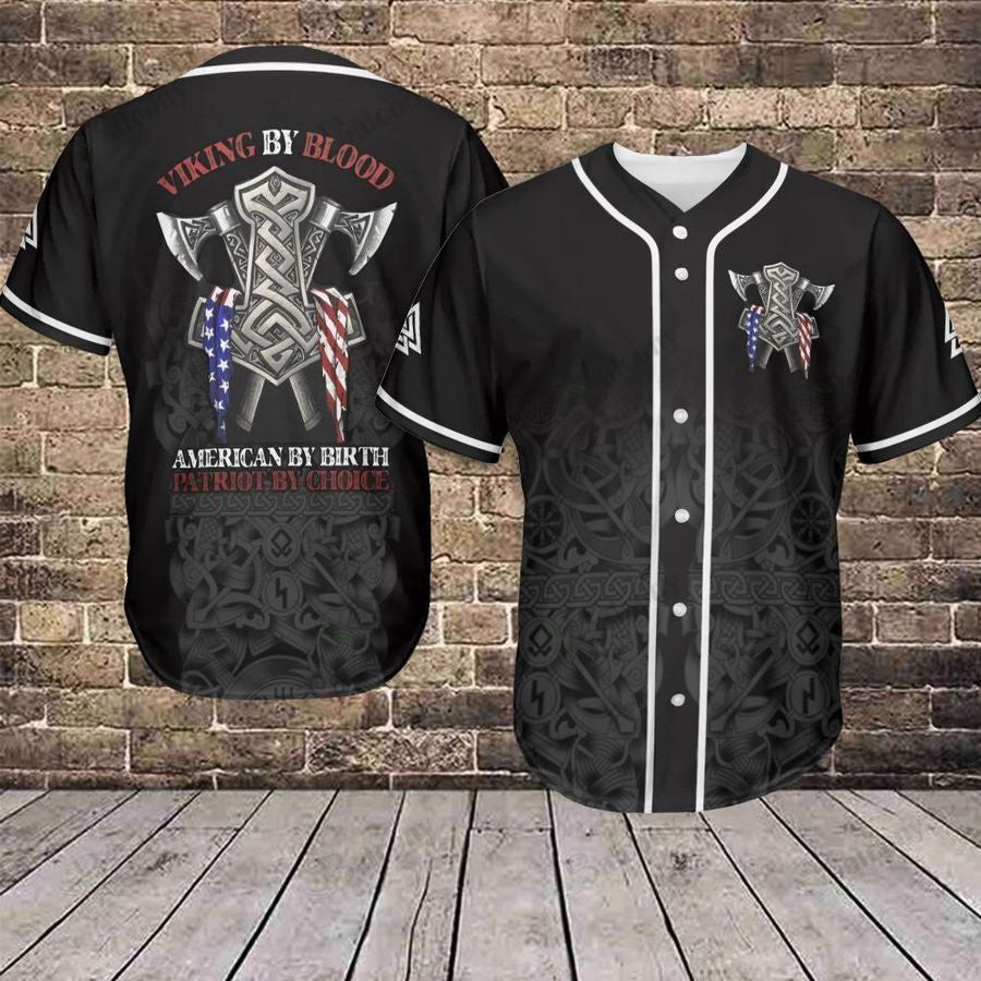 Viking By Blood Baseball Jersey, Unisex Jersey Shirt for Men Women