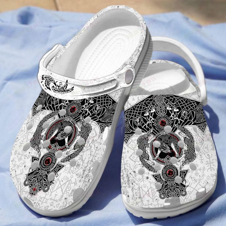 Viking Tattoo Crocs Classic Clogs Shoes