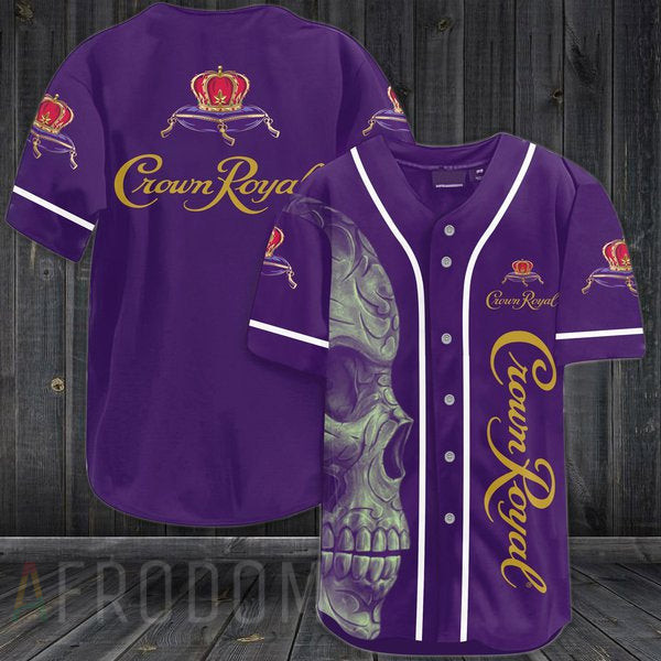 Vintage Purple Skull Crown Royal Baseball Jersey