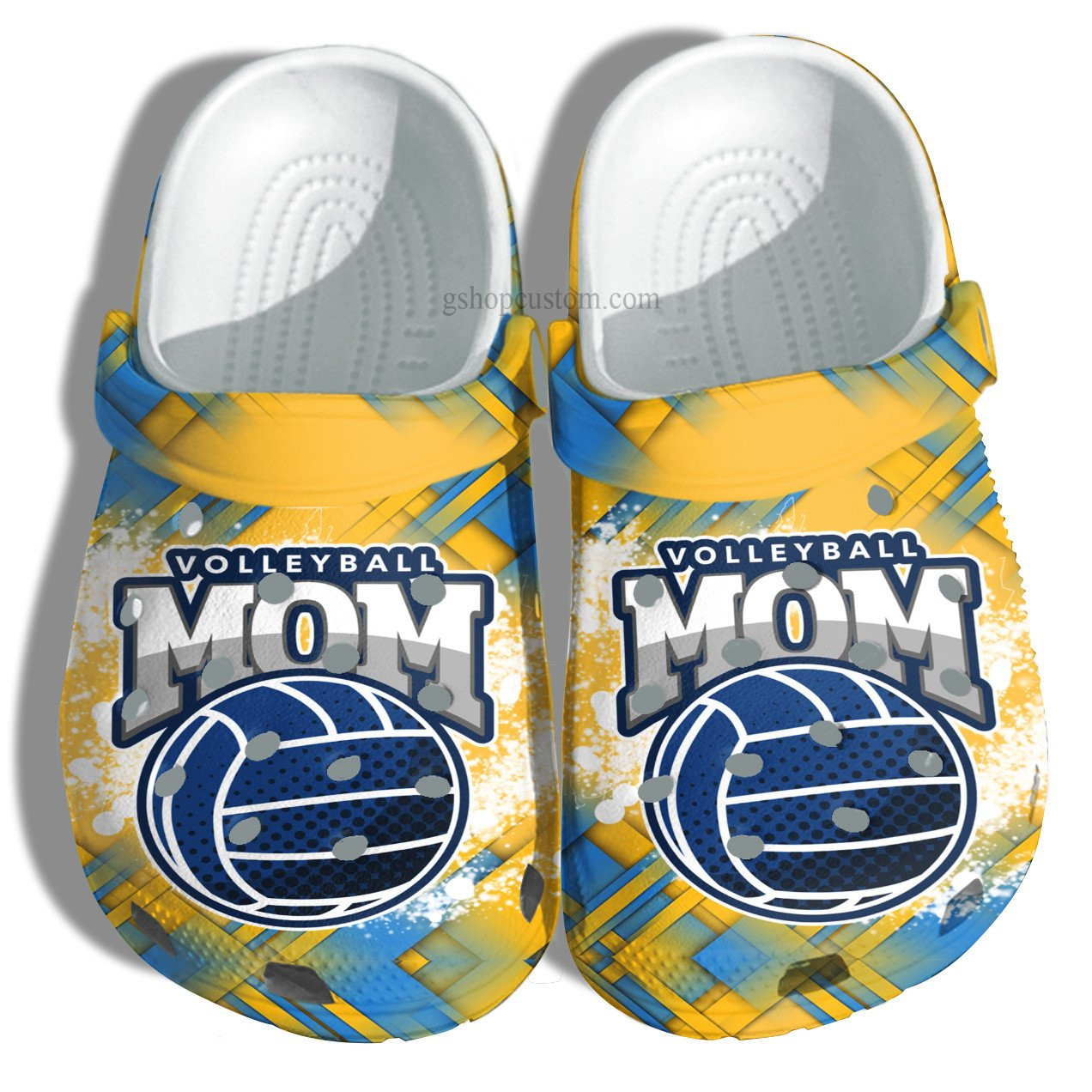 Volleyball Mom Croc Shoes Gift Grandma - Volleyball Cheer Up Daughter Player Mom Crocs Shoes Gift Mommy Birthday