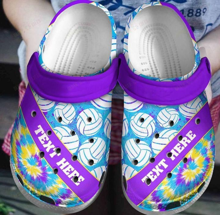 Volleyball Personalized Colorful Volleyball Crocs Classic Clogs Shoes