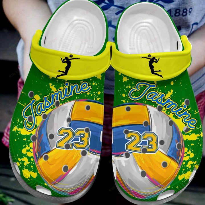 Volleyball Personalized Volleyball Lover Crocs Classic Clogs Shoes