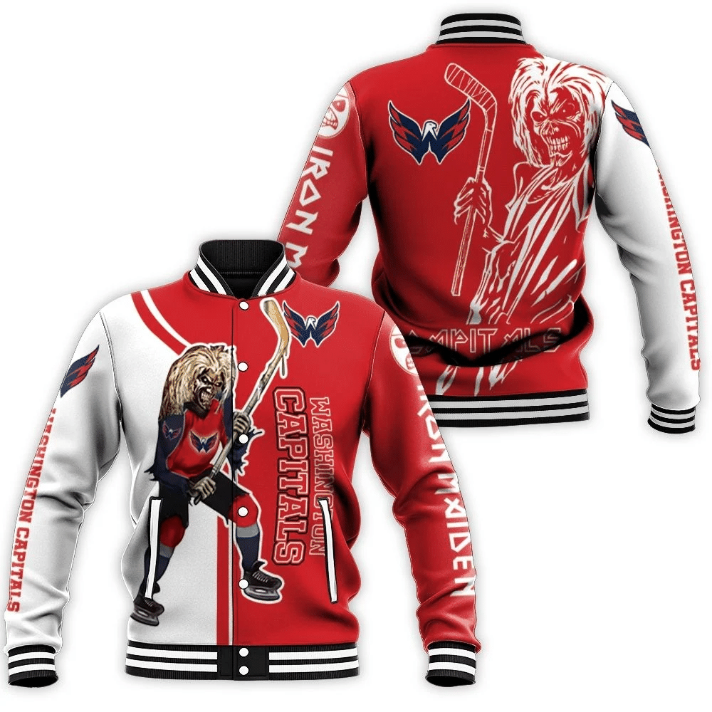 Washington Capitals And Zombie For Fans Baseball Jacket for Men Women