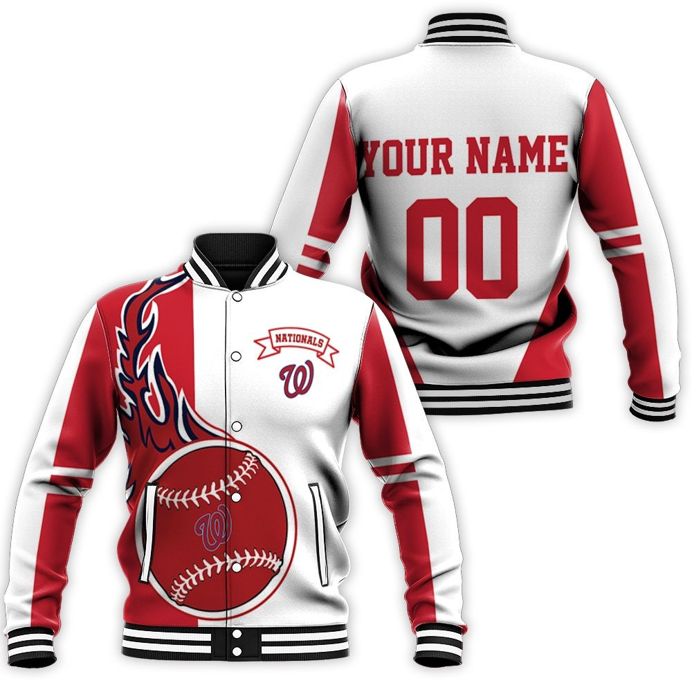 Washington Nationals 3d Personalized Baseball Jacket for Men Women