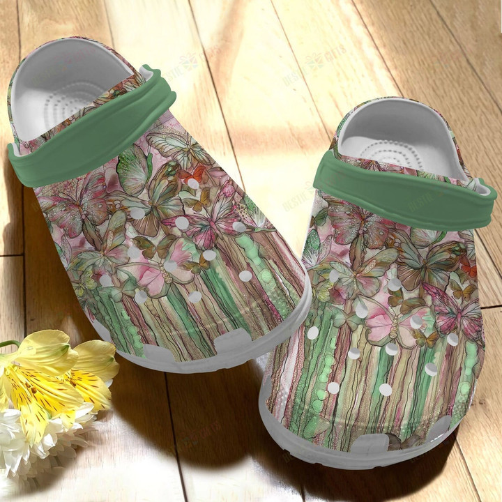 Watercolor Butterfly Crocs Classic Clogs Shoes