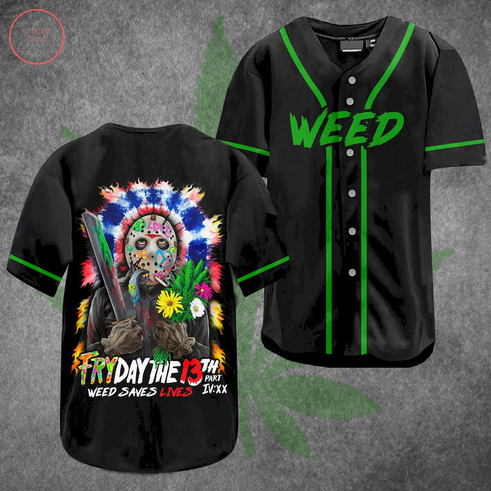 Weed Friday 13 Baseball Jersey