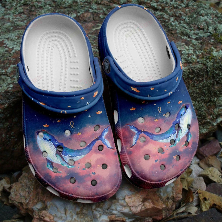 Whale Splash Watorcolor Crocs Classic Clogs Shoes