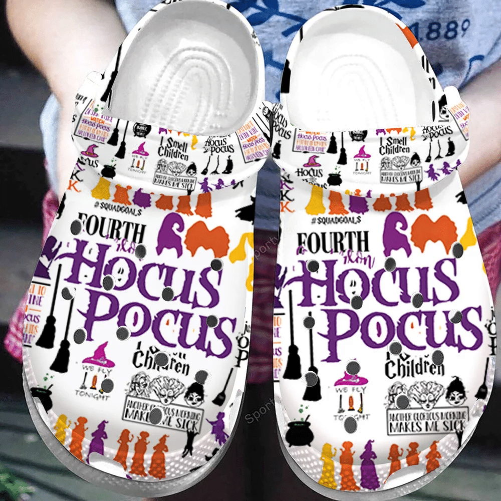 White Hocus Pocus Halloween Witch Clogs Shoes