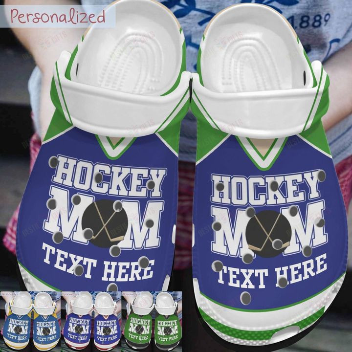 White Sole Personalized Hockey Mom Crocs Classic Clogs Shoes