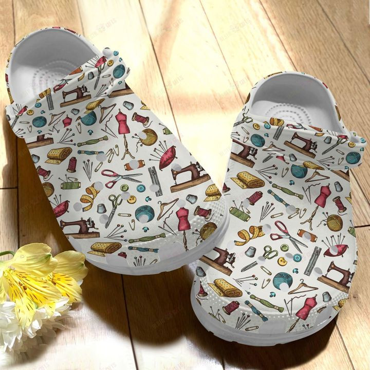 White Sole Sewing Pattern 3 Crocs Classic Clogs Shoes