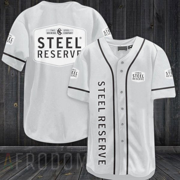 White Steel Reserve Baseball Jersey