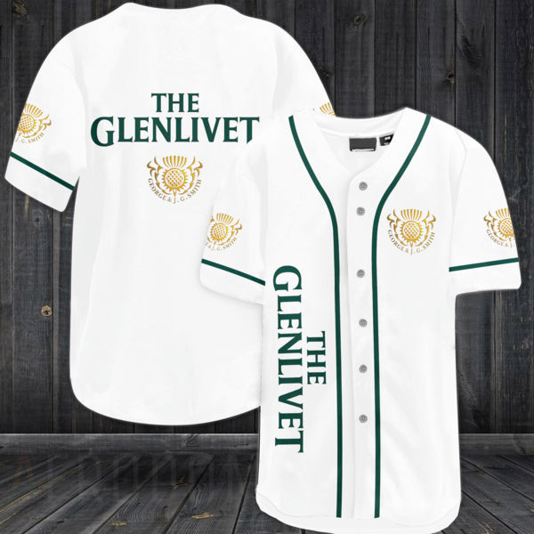 White The Glenlivet Whiskey Baseball Jersey