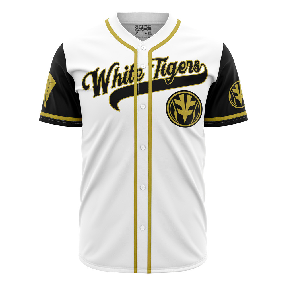 White Tigers White Power Rangers Baseball Jersey