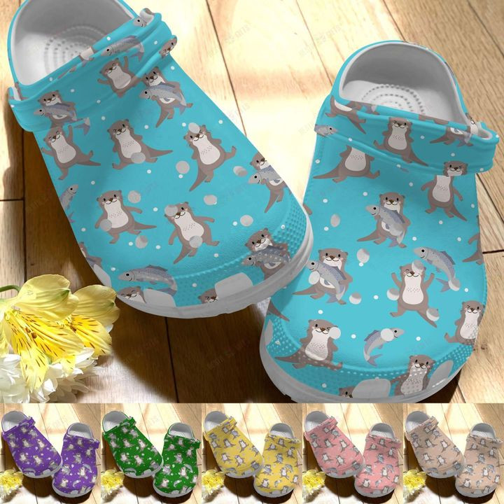 Whitesole Cute Otters Crocs Classic Clogs Shoes