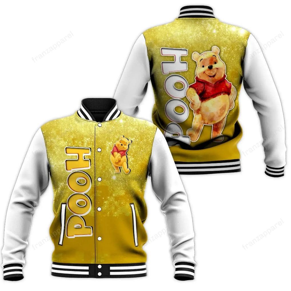 Winnie The Pooh Baseball Jacket 21 Personalized 3d Baseball Jersey for Men Women