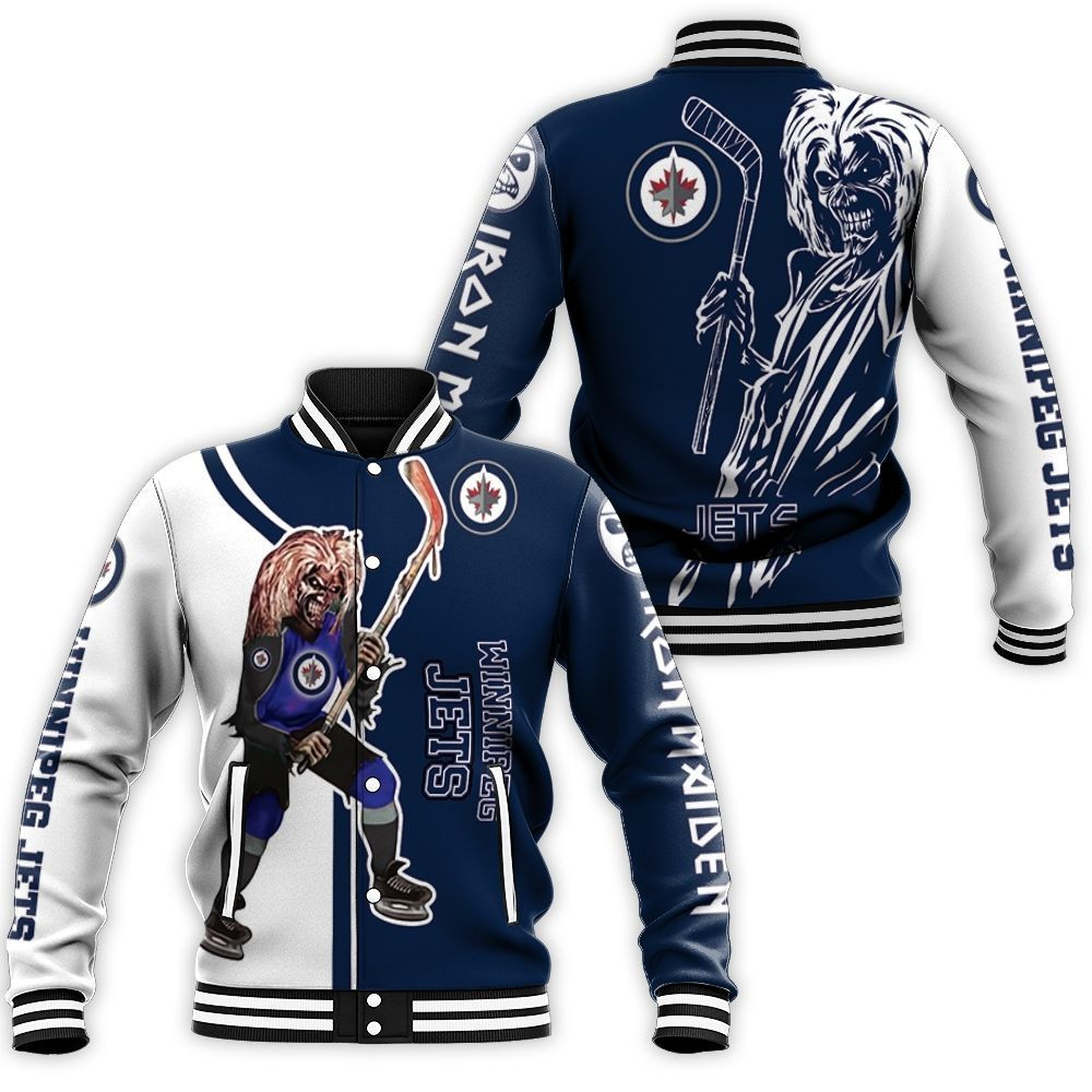 Winnipeg Jets And Zombie For Fans Baseball Jacket for Men Women