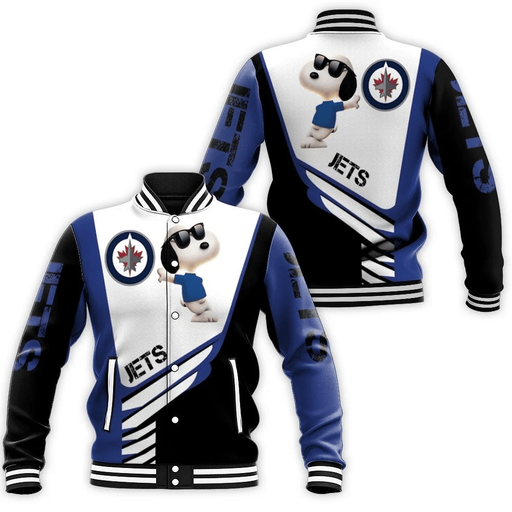 Winnipeg Jets Snoopy For Fans 3d Baseball Jacket for Men Women